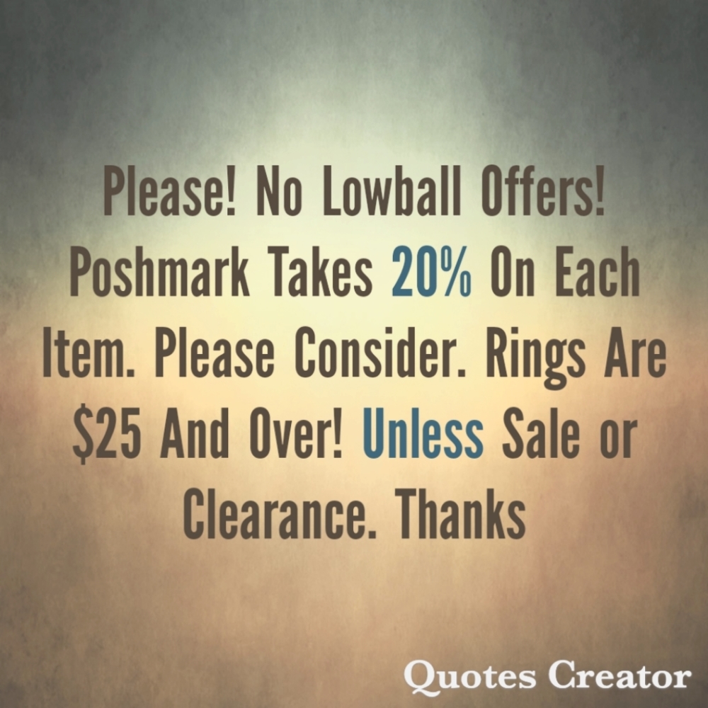 All Rings Are $25 And Over!